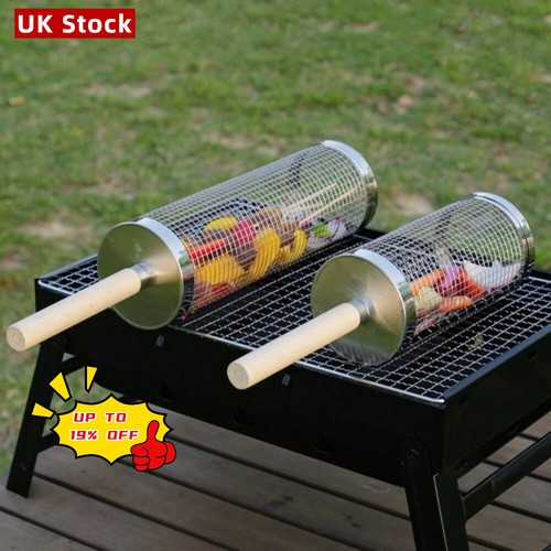 Rolling grill basket bbq net - grill,