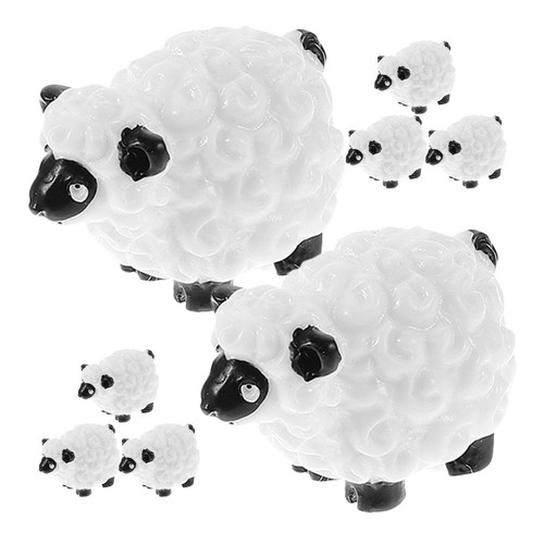 8pcs miniature sheep figures - 8pcs,