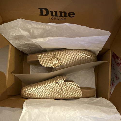 Dune london glaized gold woven - dune,