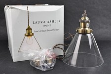 Laura Ashley Isaac Antique Brass Single Pendant H21cm W18cm D18cm New 