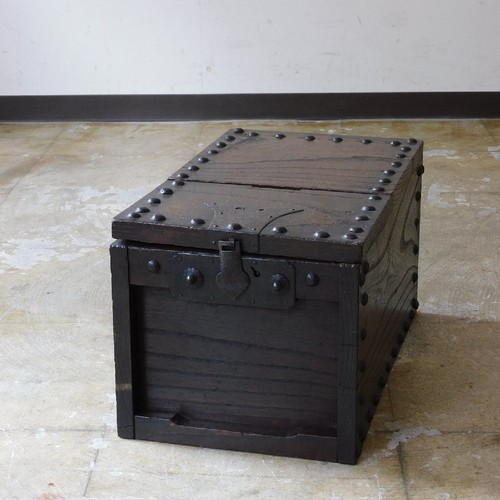 Japanese antique wooden chest - japanese,
