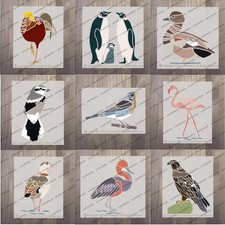 Bird stencils Lovestencil