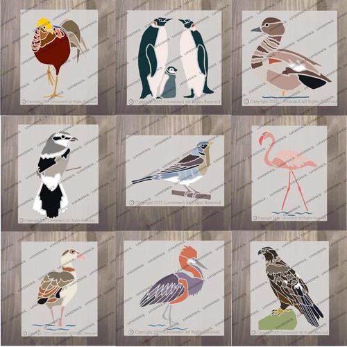 Bird stencils lovestencil - stencils,
