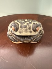 Tremar Pottery Frog ~ 70's Ceramic Money Box ~ marked MK / Vintage / Savings