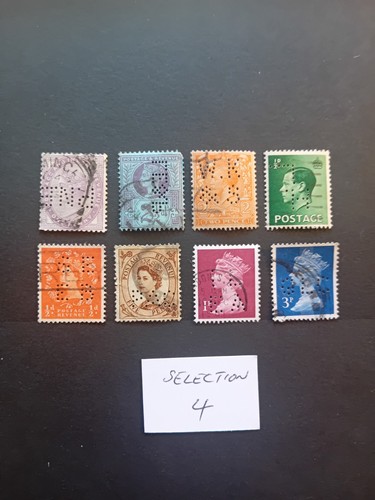 Great britain stamps perfins - britain, stamps,