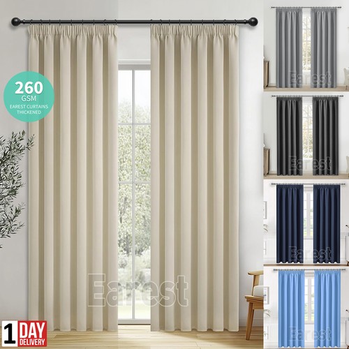 2pcs blackout curtains pencil - 2pcs,