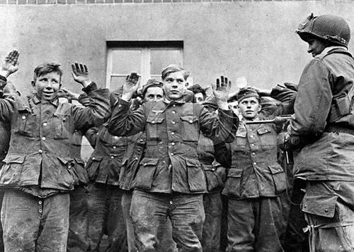 American soldier with german - american,