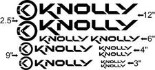 Custom Knolly bike Frame Decal