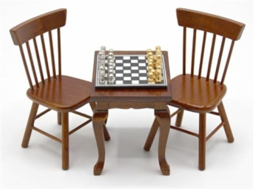 Dolls house table chairs - dolls,
