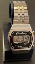 Century vintage 1970s LCD digital quartz mens watch hour min sec month date 