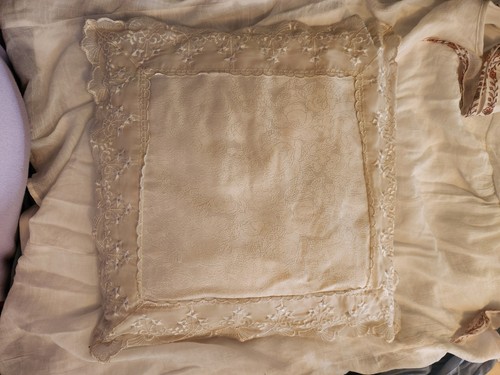 Vintage antique off - , off-white
