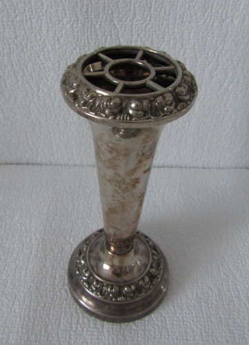 Vintage silver small vase with