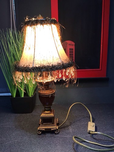 Vintage style cast brass lamp - cast,