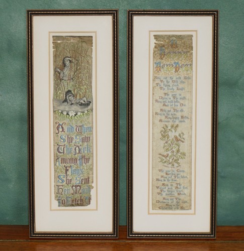Pair antique victorian silk - pair,