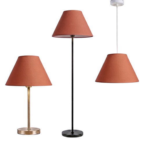 Cotton fabric coolie lampshade - coolie,
