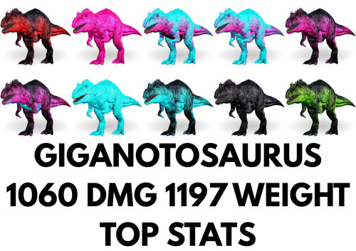 Giganotosaurus 1060 dmg - dmg, clone