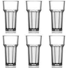 Tall glass clear reusable - clear,