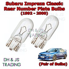 For Subaru Impreza Rear Number Plate Bulbs Reg Plate Bulb Lights Classic (90-00)