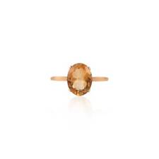 2.22 Ct Citrine Prong Ring 10K