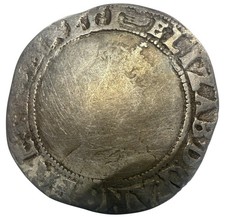 Tudor, Elizabeth I, Shilling, Mint Mark Hand, Battle Of Aylesbury Hoard  Lot 89