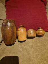 Set of 4 Hand Turned Wooden