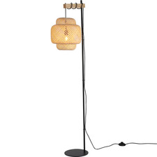 Boho Bamboo Floor Lamp Modern