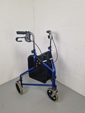3 Wheeled Tri Mobility Walker With Brakes And Bag Rollator Folding, Aid