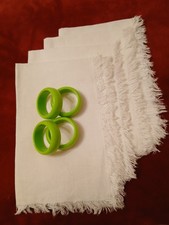 4 x Linen Placemats plus 4 serviette rings