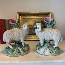 Set Antique 19c Staffordshire