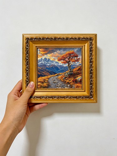 Autumn mountain tree oil - autumn,