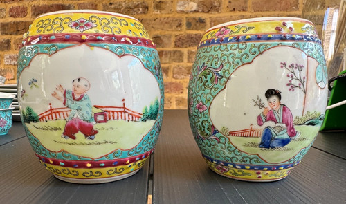 Pair chinese famille rose - chinese,