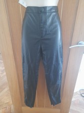 Zara (new) Women's Black High-Rise Trousers M UK 12. BNWT