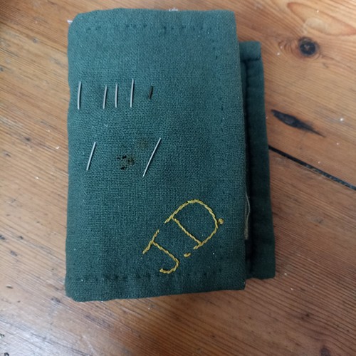 Vintage floral needle - floral, book