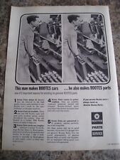 ROOTES CARS ROOTES PARTS  SERVICE GENUINE 1966 ADVERT A4 FILE 34