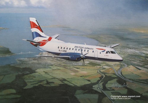 British airways saab - british, 340