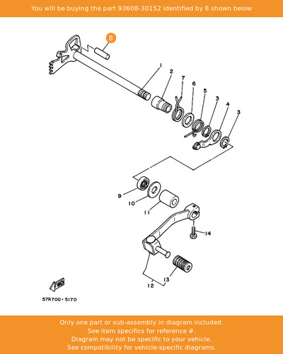 Yamaha pin dowel 93608 - yamaha, pin,