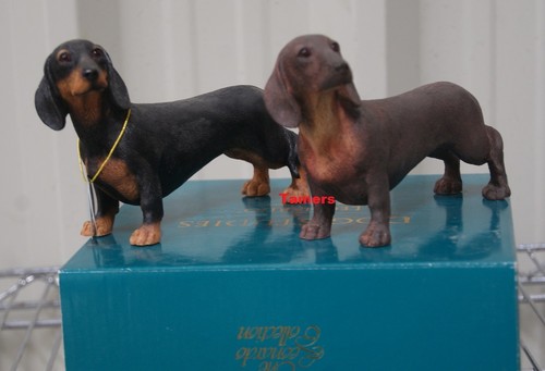 15cm black dachshund dog - 15cm, brown