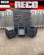 5 x USED TOTE BOX / ATTACHED LID CONTAINER / CRATE 600x400x300mm VGC 56L