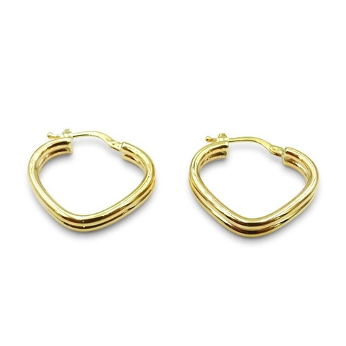 Gold hoop earrings - hoop, 9ct