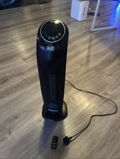 BLACK+DECKER BXSH44005GB 2200W 77.5cm Tower Fan Heater with Remote Control Black