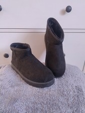 BNWOT Ladies Primark Black Faux Suede Ankle Boots Size UK 5