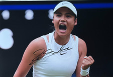 Emma Raducanu Hand Signed 12x8