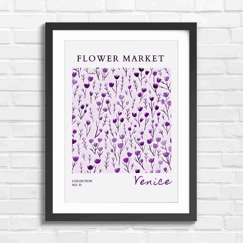 Floral market blue tulips - blue,