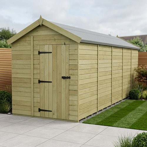 Apex shed single door - apex, (single