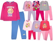 Girls Shopkins Pyjamas Full Length Pjs Set Kids SPK Shoppies 2 Piece Kids Size 