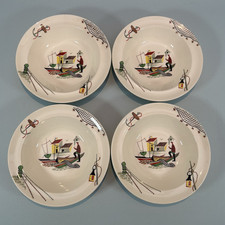 Vintage Alfred Meakin Brixham 4 Dessert Bowls 50's