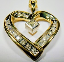 Solid 10kt Yellow Gold Heart
