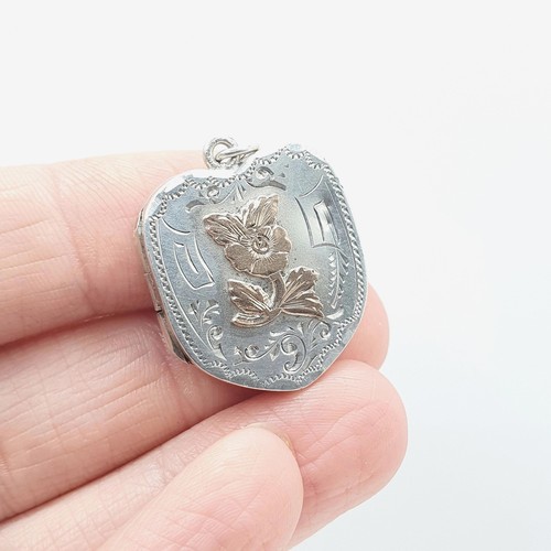 Antique sterling silver locket - antique,