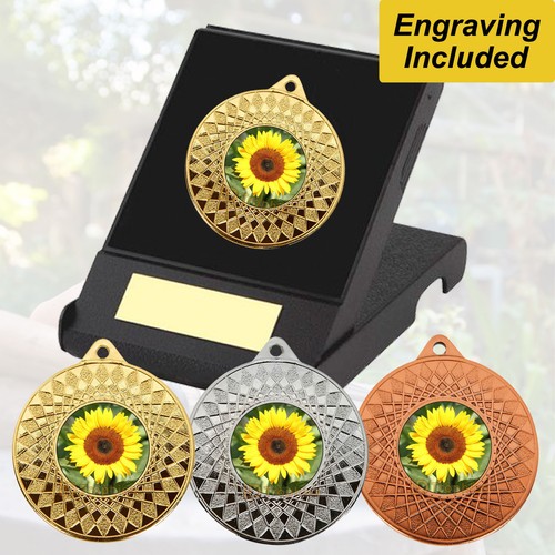 Sunflower medal in box - ,