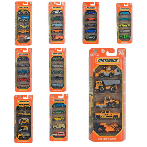 Matchbox pack die - 5-pack, cars